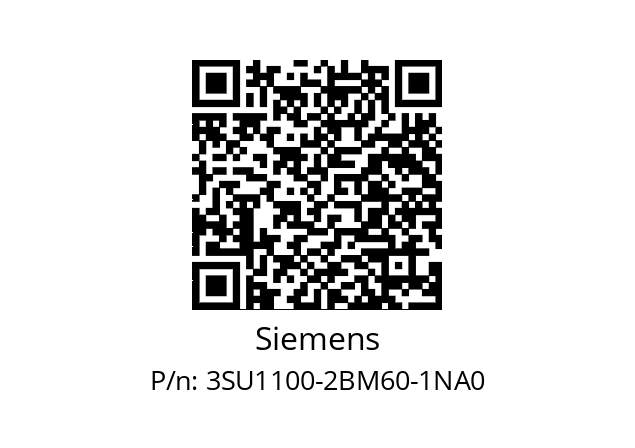  3SU11002BM601NA0 Siemens 3SU1100-2BM60-1NA0