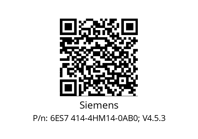   Siemens 6ES7 414-4HM14-0AB0; V4.5.3