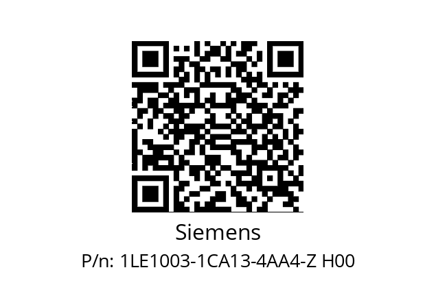   Siemens 1LE1003-1CA13-4AA4-Z H00