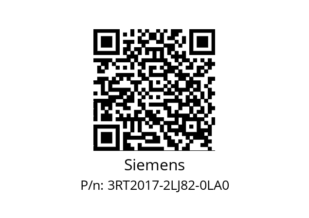   Siemens 3RT2017-2LJ82-0LA0