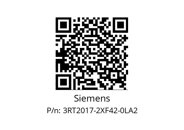   Siemens 3RT2017-2XF42-0LA2