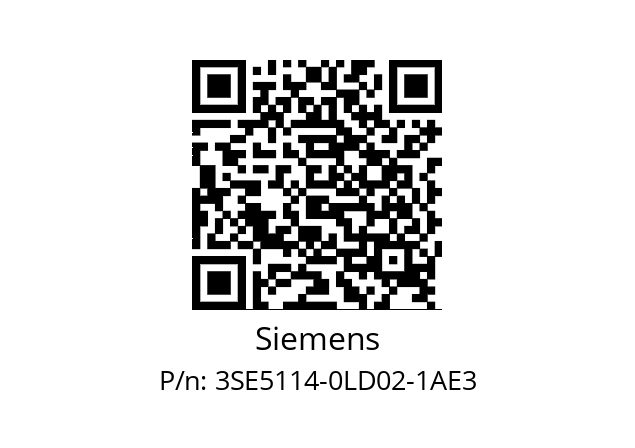   Siemens 3SE5114-0LD02-1AE3