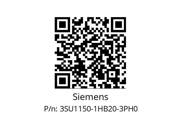   Siemens 3SU1150-1HB20-3PH0