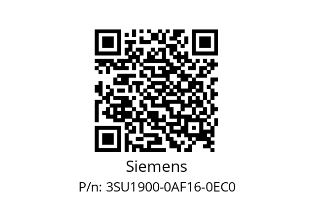   Siemens 3SU1900-0AF16-0EC0