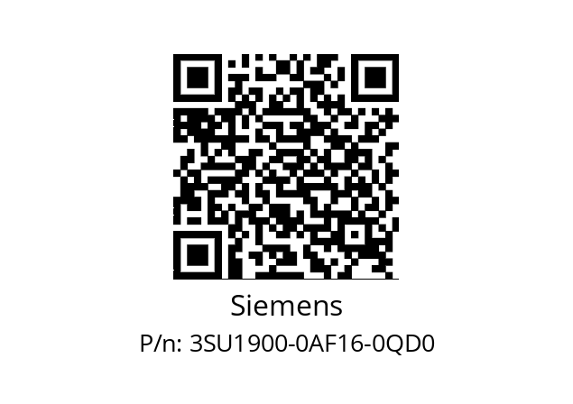   Siemens 3SU1900-0AF16-0QD0