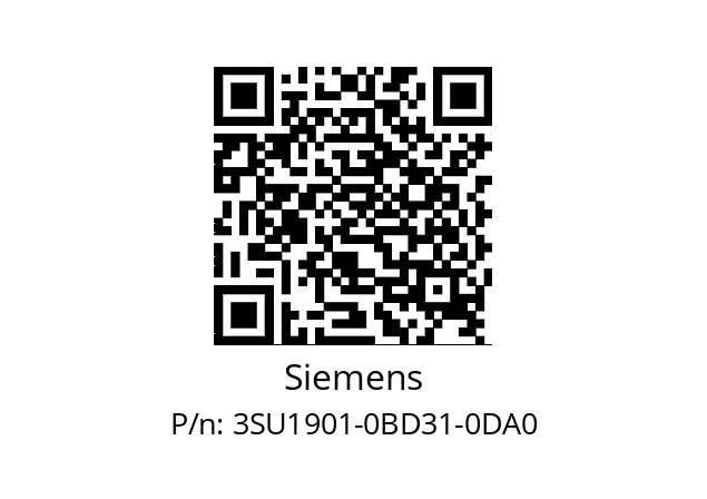   Siemens 3SU1901-0BD31-0DA0