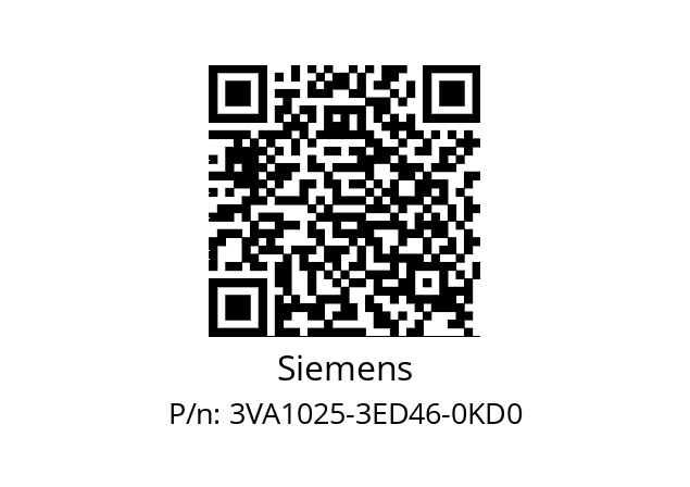   Siemens 3VA1025-3ED46-0KD0