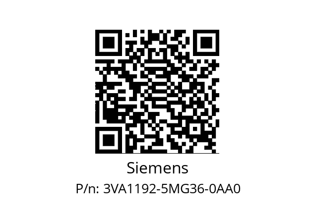   Siemens 3VA1192-5MG36-0AA0