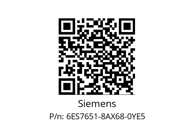   Siemens 6ES7651-8AX68-0YE5