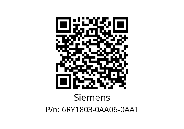   Siemens 6RY1803-0AA06-0AA1