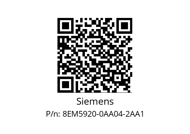   Siemens 8EM5920-0AA04-2AA1