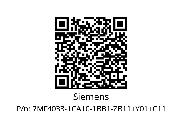   Siemens 7MF4033-1CA10-1BB1-ZB11+Y01+C11