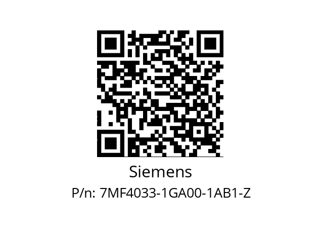   Siemens 7MF4033-1GA00-1AB1-Z