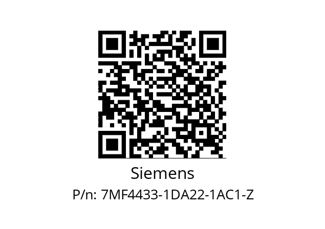   Siemens 7MF4433-1DA22-1AC1-Z