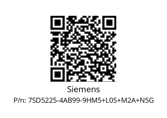   Siemens 7SD5225-4AB99-9HM5+L0S+M2A+N5G