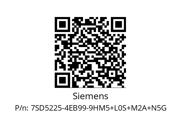   Siemens 7SD5225-4EB99-9HM5+L0S+M2A+N5G