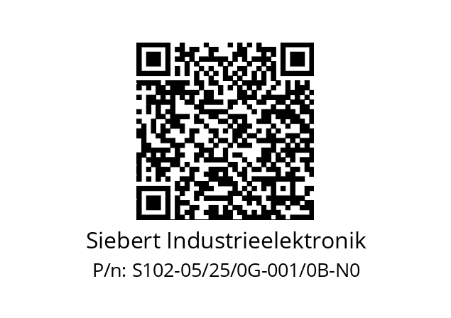   Siebert Industrieelektronik S102-05/25/0G-001/0B-N0