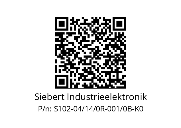   Siebert Industrieelektronik S102-04/14/0R-001/0B-K0