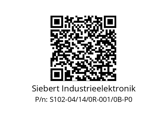   Siebert Industrieelektronik S102-04/14/0R-001/0B-P0