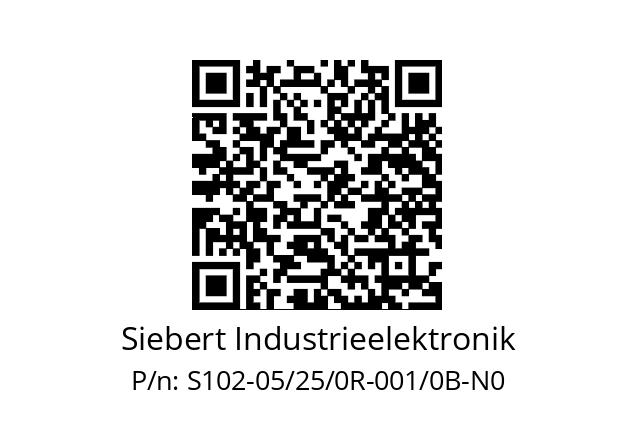   Siebert Industrieelektronik S102-05/25/0R-001/0B-N0