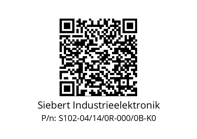   Siebert Industrieelektronik S102-04/14/0R-000/0B-K0