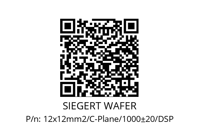   SIEGERT WAFER 12x12mm2/C-Plane/1000±20/DSP