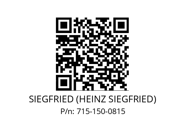   SIEGFRIED (HEINZ SIEGFRIED) 715-150-0815