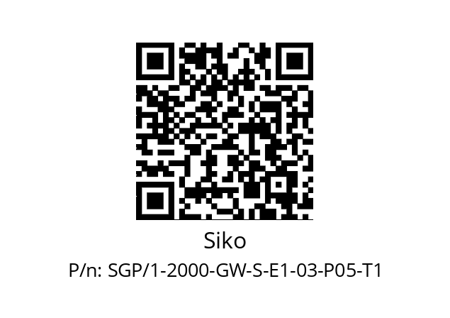   Siko SGP/1-2000-GW-S-E1-03-P05-T1