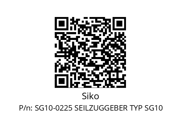   Siko SG10-0225 SEILZUGGEBER TYP SG10