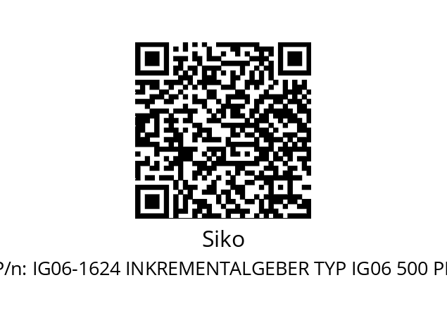   Siko IG06-1624 INKREMENTALGEBER TYP IG06 500 PP