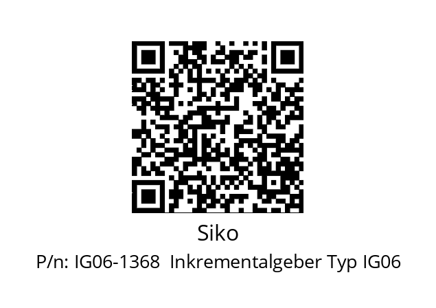   Siko IG06-1368  Inkrementalgeber Typ IG06