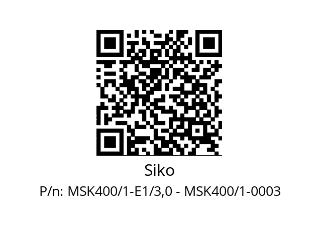   Siko MSK400/1-E1/3,0 - MSK400/1-0003