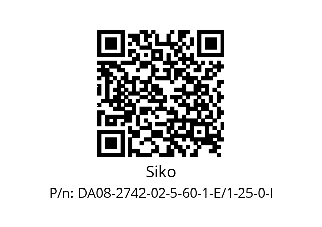   Siko DA08-2742-02-5-60-1-E/1-25-0-I