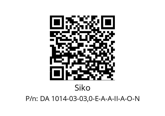   Siko DA 1014-03-03,0-E-A-A-II-A-O-N