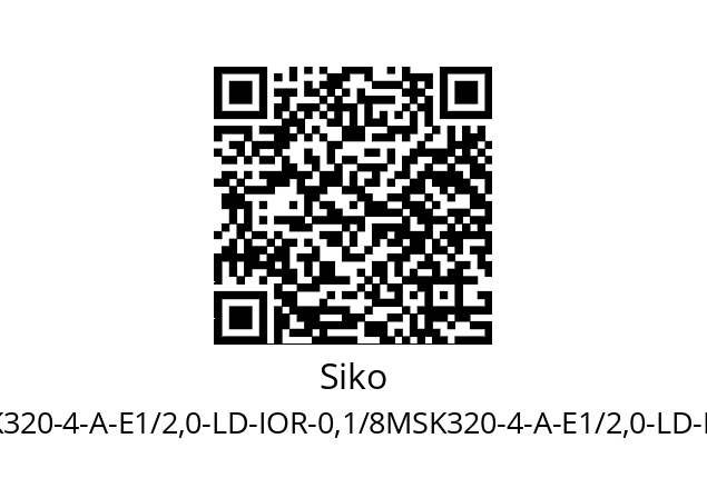   Siko MSK320-4-A-E1/2,0-LD-IOR-0,1/8MSK320-4-A-E1/2,0-LD-IOR-0,1/8