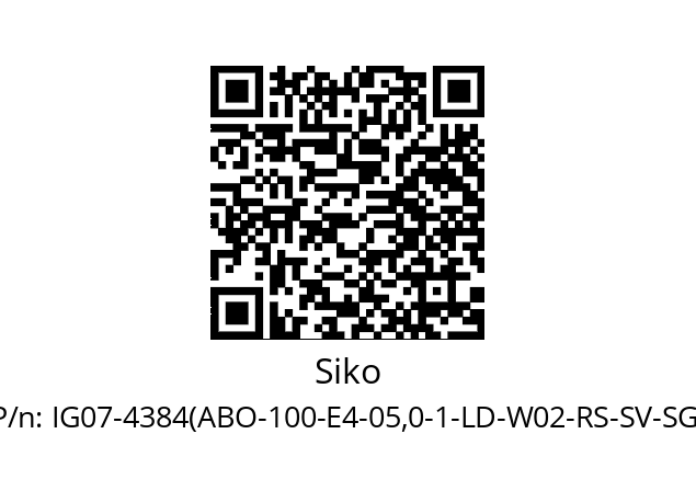   Siko IG07-4384(ABO-100-E4-05,0-1-LD-W02-RS-SV-SG)