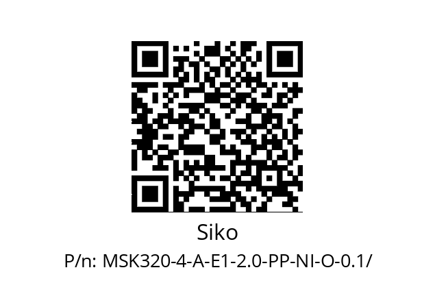   Siko MSK320-4-A-E1-2.0-PP-NI-O-0.1/