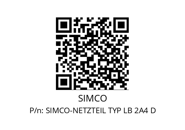   SIMCO SIMCO-NETZTEIL TYP LB 2A4 D