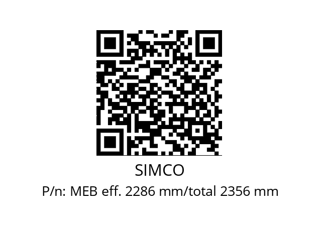   SIMCO MEB eff. 2286 mm/total 2356 mm