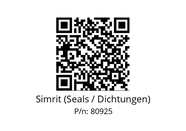   Simrit (Seals / Dichtungen) 80925