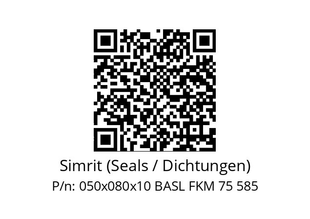   Simrit (Seals / Dichtungen) 050x080x10 BASL FKM 75 585