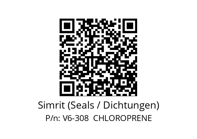   Simrit (Seals / Dichtungen) V6-308  CHLOROPRENE