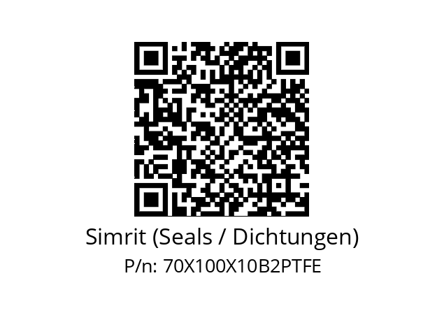   Simrit (Seals / Dichtungen) 70X100X10B2PTFE