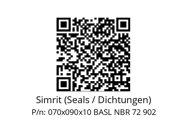   Simrit (Seals / Dichtungen) 070x090x10 BASL NBR 72 902