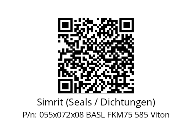   Simrit (Seals / Dichtungen) 055x072x08 BASL FKM75 585 Viton