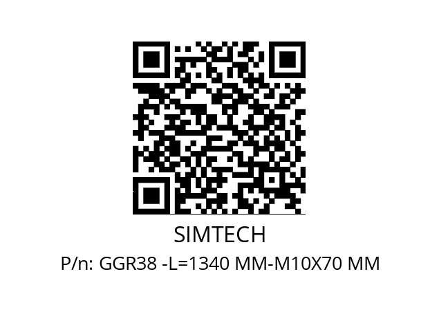   SIMTECH GGR38 -L=1340 MM-M10X70 MM