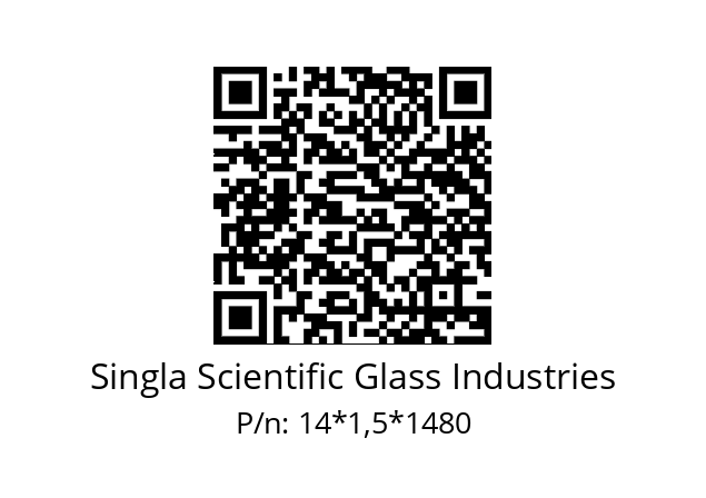   Singla Scientific Glass Industries 14*1,5*1480