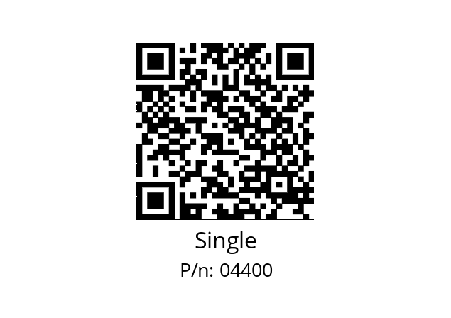   Single 04400