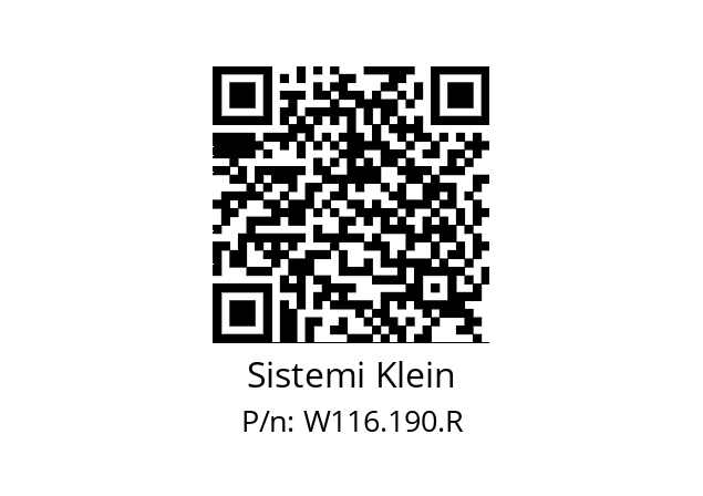   Sistemi Klein W116.190.R