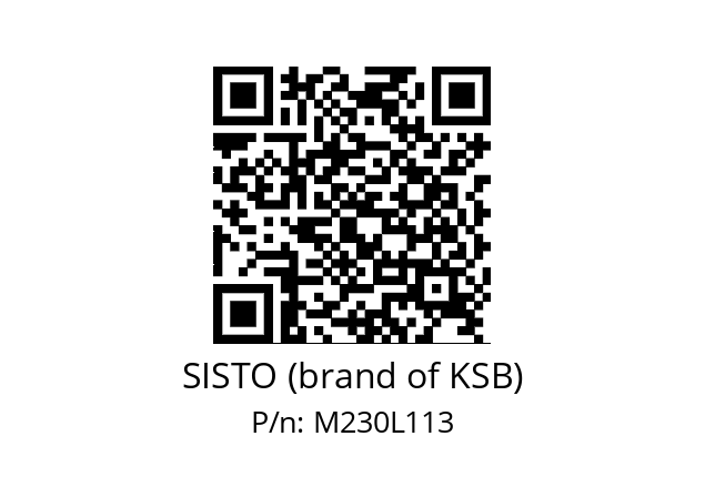   SISTO (brand of KSB) M230L113